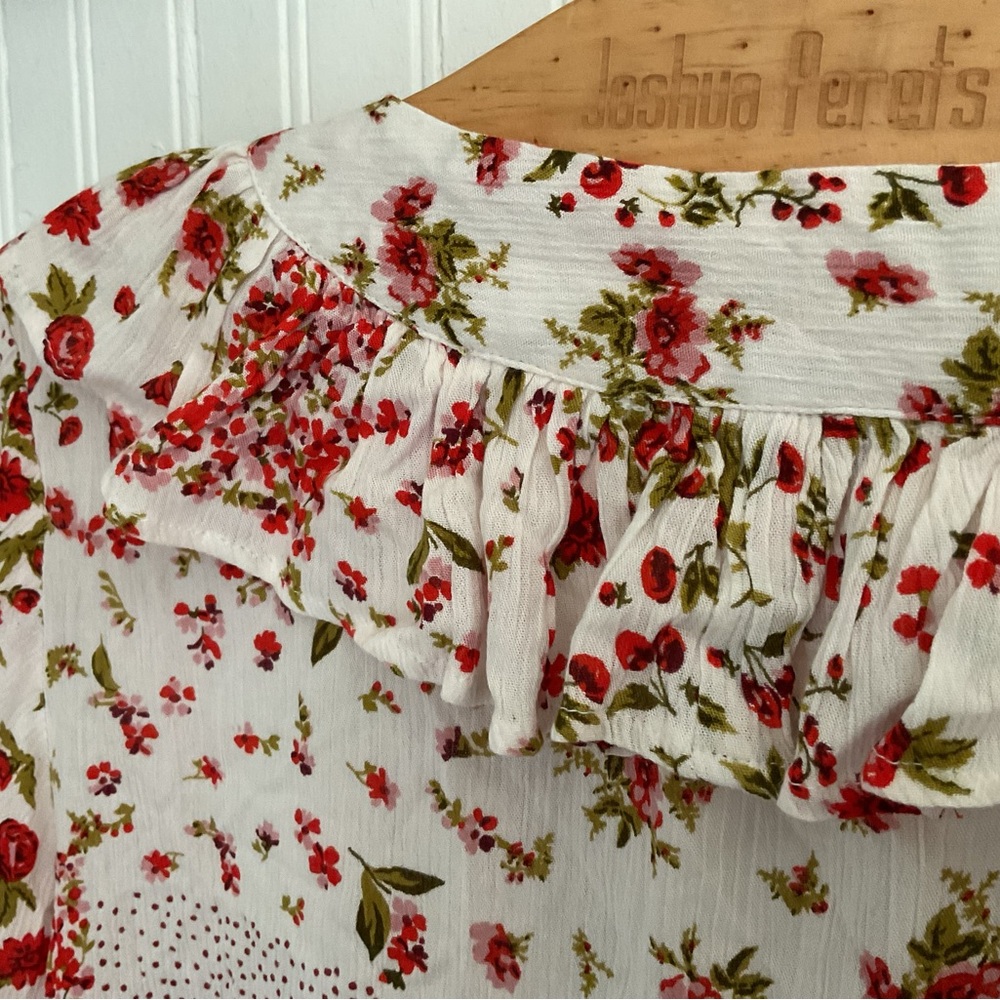 ❤️Dex Floral Blouse - Red and Green - Picture 6 of 7